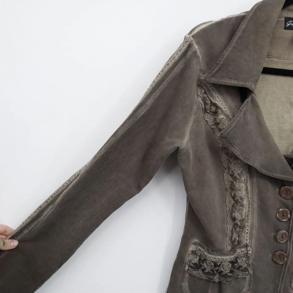 Gretty‎ Zueger Jacket Womens S Brown Feminine Romantic Classy Sophisticated Boho